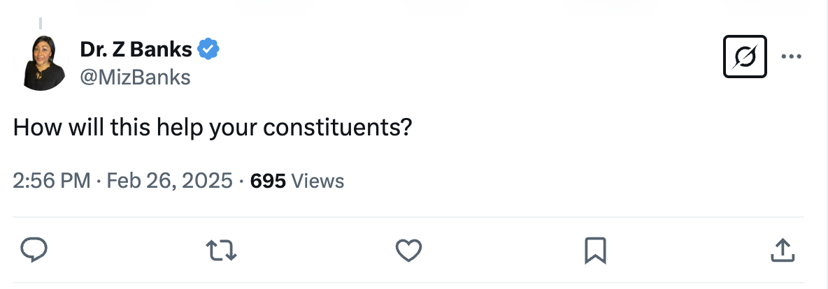 X post about $250 Trump bill